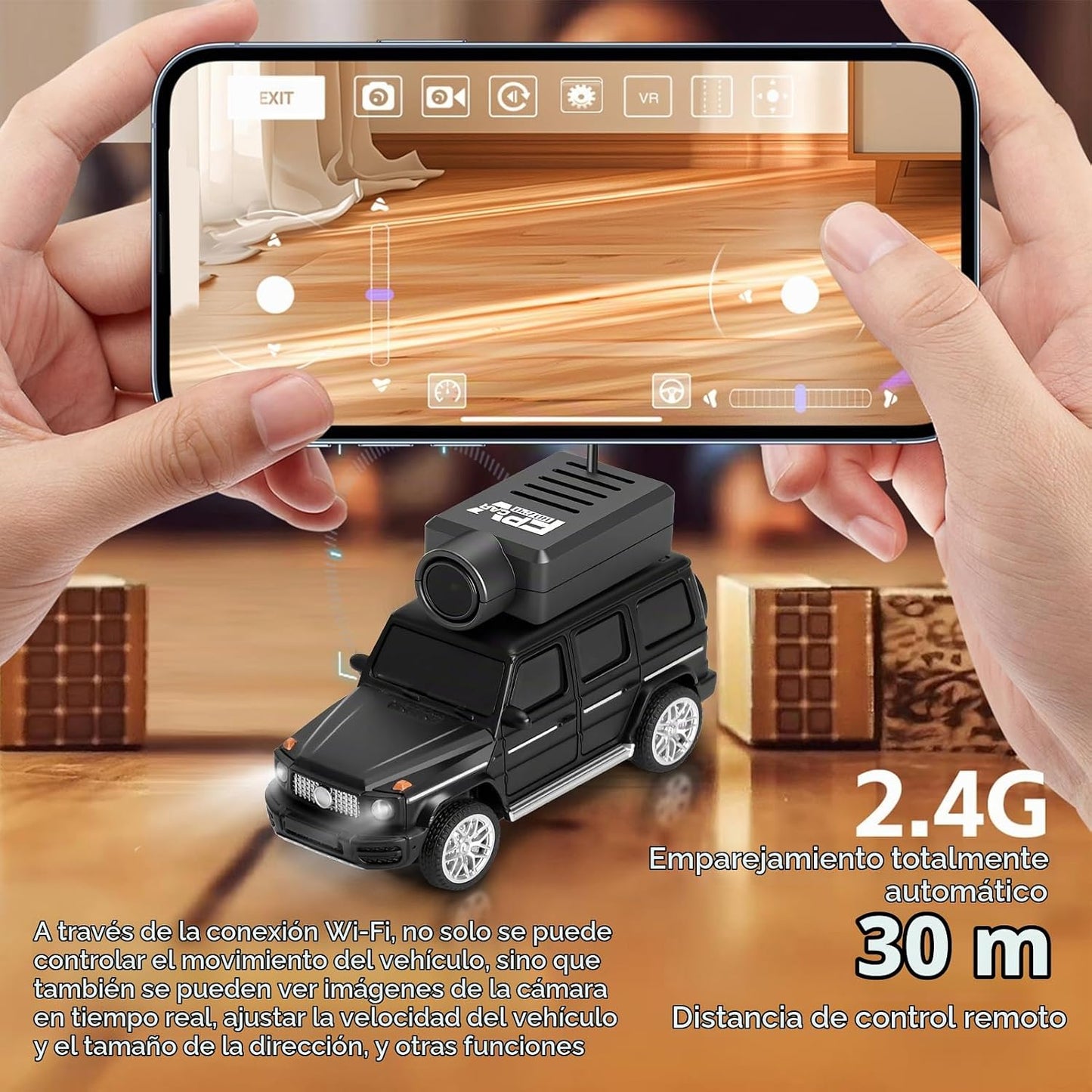 Mini Auto RC con Cámara HD en Tiempo Real